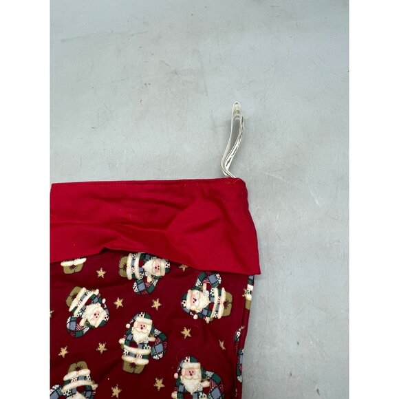 handmade Christmas stocking Santa patch work design red green 15" READ - Picture 5 of 6